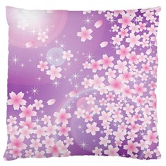 Japanese Sakura Background Standard Flano Cushion Case (one Side) by Wegoenart