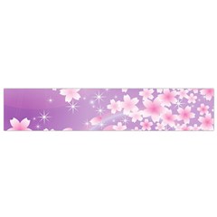 Japanese Sakura Background Small Flano Scarf by Wegoenart