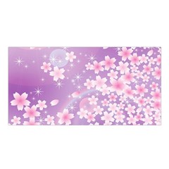 Japanese Sakura Background Satin Shawl by Wegoenart