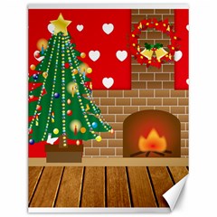 Christmas Room Living Room Canvas 12  X 16  by Wegoenart