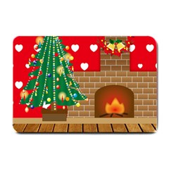 Christmas Room Living Room Small Doormat  by Wegoenart