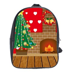 Christmas Room Living Room School Bag (large) by Wegoenart