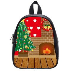 Christmas Room Living Room School Bag (small) by Wegoenart