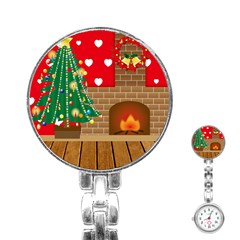 Christmas Room Living Room Stainless Steel Nurses Watch by Wegoenart