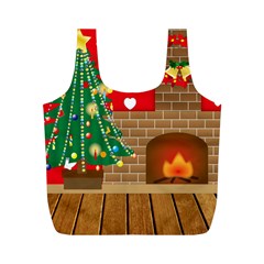 Christmas Room Living Room Full Print Recycle Bag (m) by Wegoenart