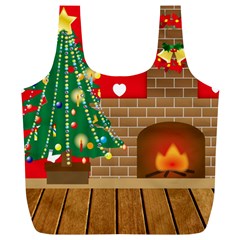 Christmas Room Living Room Full Print Recycle Bag (xl) by Wegoenart