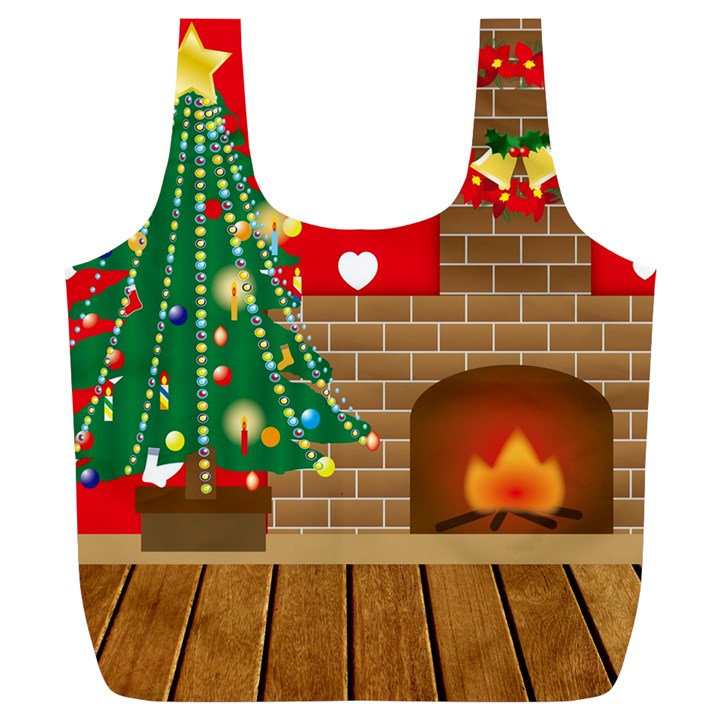 Christmas Room Living Room Full Print Recycle Bag (XL)