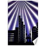 Superhero Background Lights City Canvas 20  x 30  19.62 x28.9  Canvas - 1