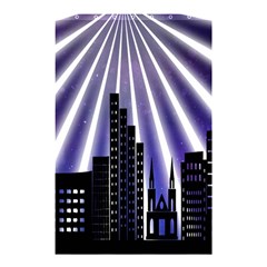 Superhero Background Lights City Shower Curtain 48  x 72  (Small) 