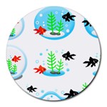 Fishbowl Fish Goldfish Water Round Mousepads Front