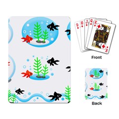 Fishbowl Fish Goldfish Water Playing Cards Single Design by Wegoenart