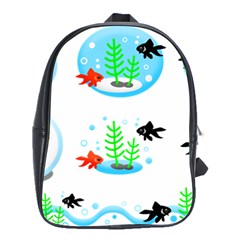 Fishbowl Fish Goldfish Water School Bag (large) by Wegoenart