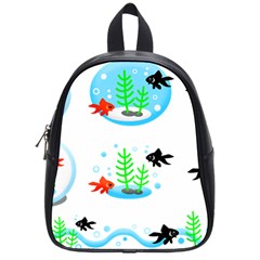 Fishbowl Fish Goldfish Water School Bag (small) by Wegoenart