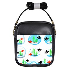 Fishbowl Fish Goldfish Water Girls Sling Bag by Wegoenart