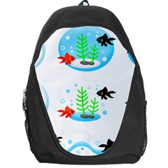 Fishbowl Fish Goldfish Water Backpack Bag by Wegoenart