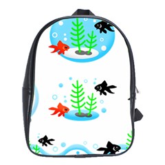 Fishbowl Fish Goldfish Water School Bag (xl) by Wegoenart