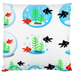 Fishbowl Fish Goldfish Water Standard Flano Cushion Case (one Side) by Wegoenart