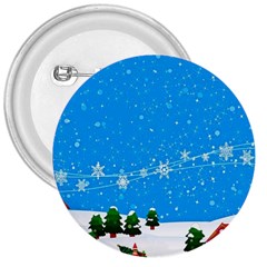 Elf On A Shelf In Sled Snowflakes 3  Buttons by Wegoenart