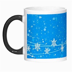 Elf On A Shelf In Sled Snowflakes Morph Mugs by Wegoenart