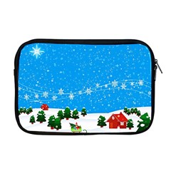 Elf On A Shelf In Sled Snowflakes Apple Macbook Pro 17  Zipper Case