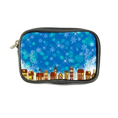 Winter Village Snow Brick Buildings Coin Purse