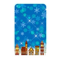 Winter Village Snow Brick Buildings Memory Card Reader (Rectangular)