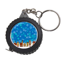 Winter Village Snow Brick Buildings Measuring Tape by Wegoenart