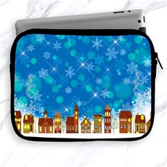 Winter Village Snow Brick Buildings Apple Ipad 2/3/4 Zipper Cases by Wegoenart