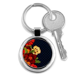 Flowers Vintage Floral Key Chains (round)  by Wegoenart