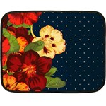 Flowers Vintage Floral Double Sided Fleece Blanket (Mini)  35 x27  Blanket Front