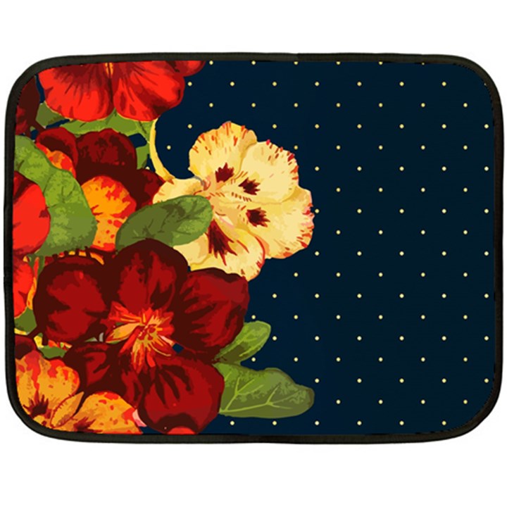 Flowers Vintage Floral Double Sided Fleece Blanket (Mini) 