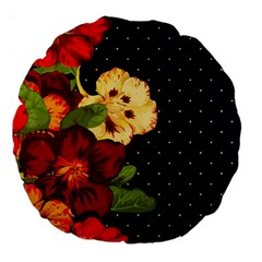 Flowers Vintage Floral Large 18  Premium Round Cushions by Wegoenart