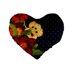 Flowers Vintage Floral Standard 16  Premium Heart Shape Cushions