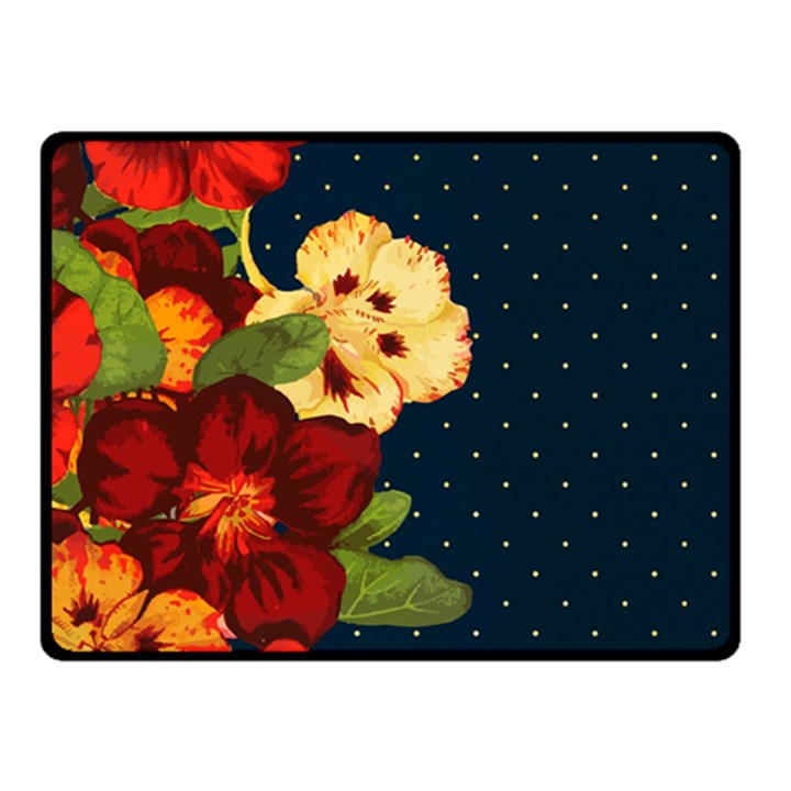 Flowers Vintage Floral Double Sided Fleece Blanket (Small) 