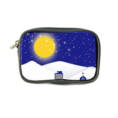 Night Christmas Background Moon Snow Coin Purse by Wegoenart