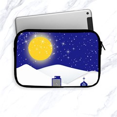 Night Christmas Background Moon Snow Apple Ipad Mini Zipper Cases by Wegoenart