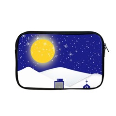 Night Christmas Background Moon Snow Apple Macbook Pro 13  Zipper Case by Wegoenart