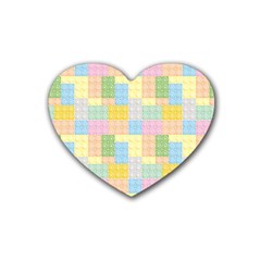 Lego Background Heart Coaster (4 pack) 