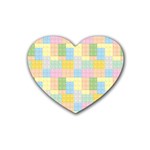 Lego Background Heart Coaster (4 pack)  Front