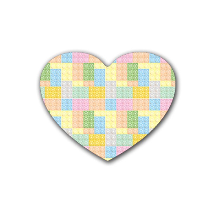 Lego Background Heart Coaster (4 pack) 