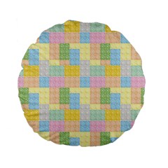 Lego Background Standard 15  Premium Flano Round Cushions