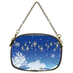 Snowflakes Snowy Landscape Reindeer Chain Purse (one Side) by Wegoenart