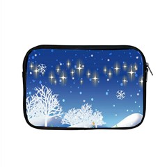 Snowflakes Snowy Landscape Reindeer Apple Macbook Pro 15  Zipper Case by Wegoenart