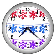 Christmas Snowflake Wall Clock (silver) by Wegoenart