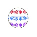 Christmas Snowflake Hat Clip Ball Marker (10 pack) Front