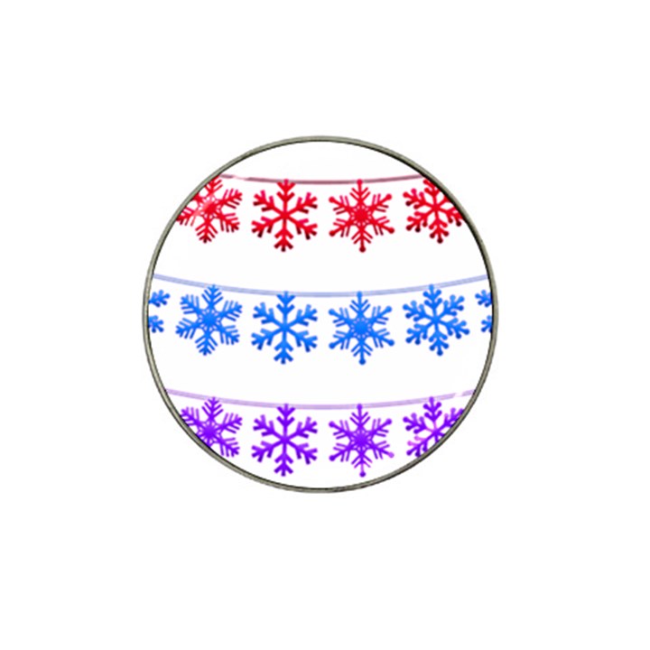 Christmas Snowflake Hat Clip Ball Marker (10 pack)