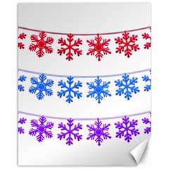 Christmas Snowflake Canvas 16  X 20  by Wegoenart