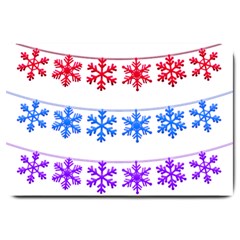 Christmas Snowflake Large Doormat  by Wegoenart