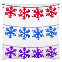 Christmas Snowflake Large Cushion Case (one Side) by Wegoenart