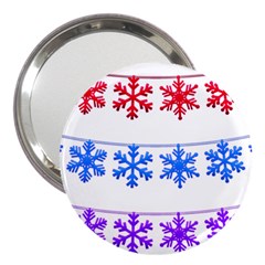 Christmas Snowflake 3  Handbag Mirrors by Wegoenart